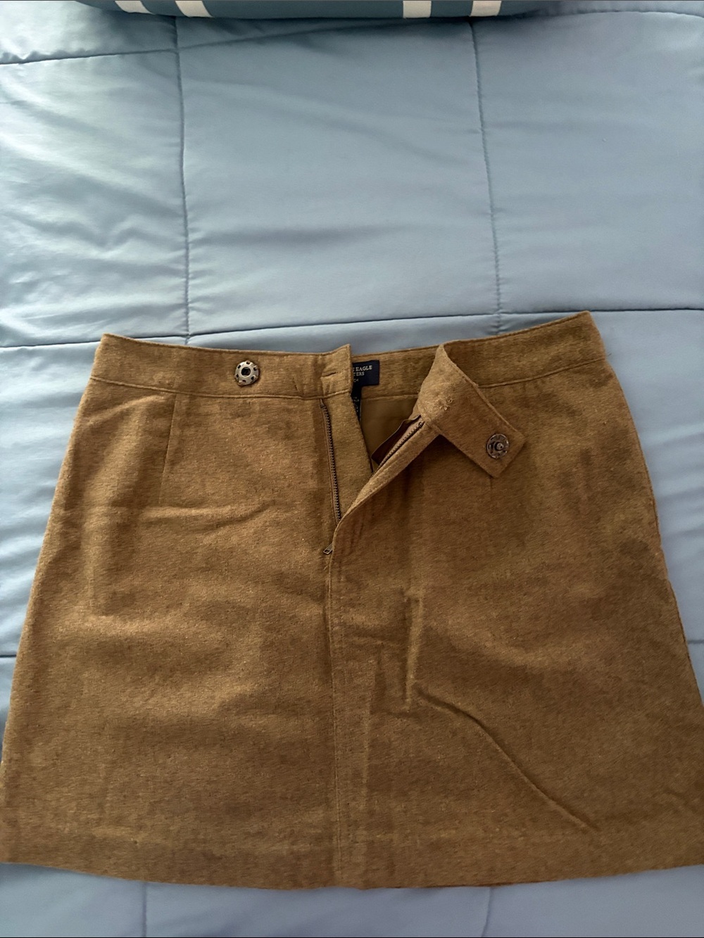 American Eagle Outfitters Camel Brown A-Line Mini Skirt